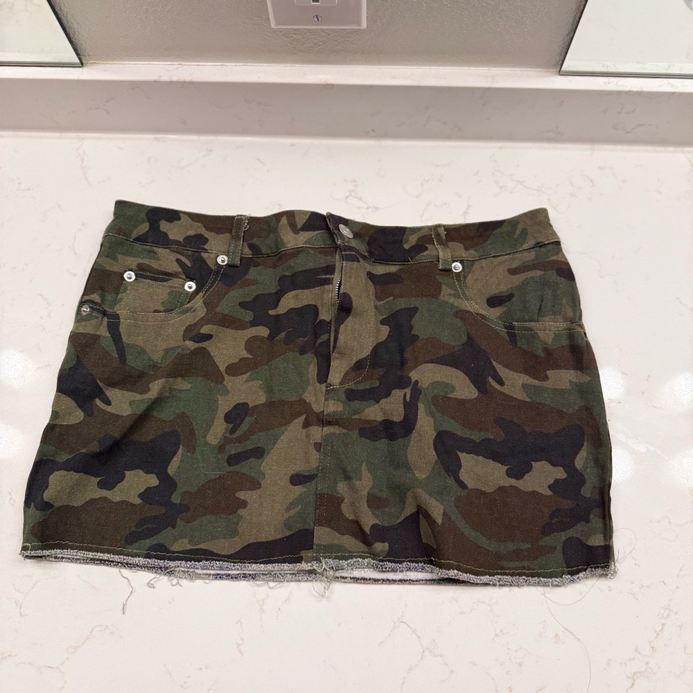 Better Be Camouflage Mini Skirt